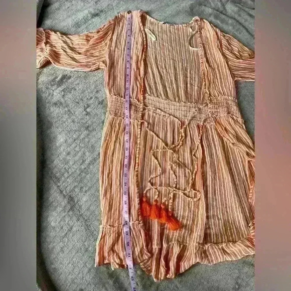 Blue Island double tie cover up size small - Picture 12 of 12